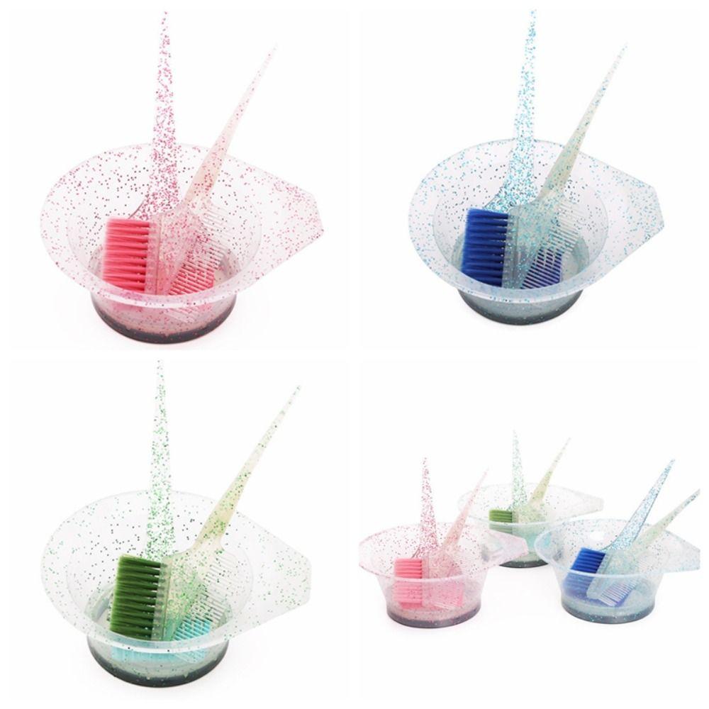 

3pcs/set Professional Dyeing Hair Brush Bowl Kit Candy Colors Hair Tint Tool Salon