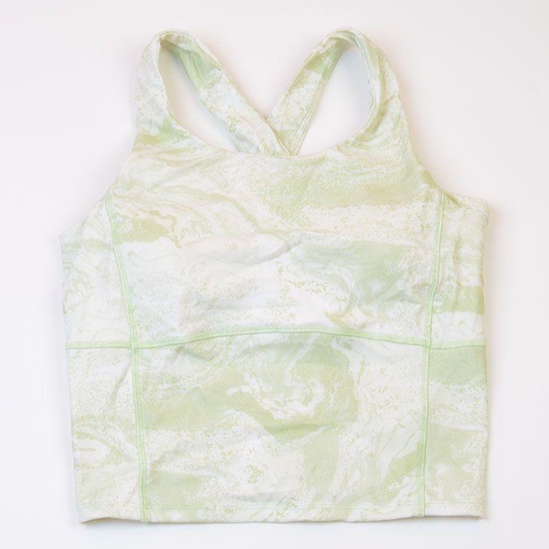 

Sports Intimates Bubble Wrap Running Outerwear Push up and Anti-Sagging Vest Yoga Clothes Workout Clothes Tops Breathable Sweat Absorbing Summer Green 170/88A(L code)