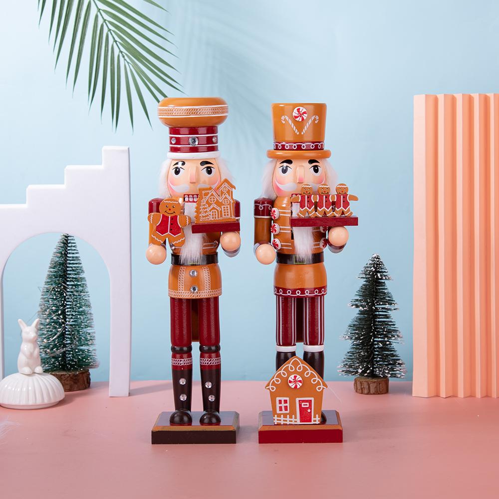 Christmas Gingerbread-Style Nutcracker Figurine