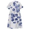 Womens Summer Dress Short Sleeve V Neck Short Dresses Fashion Casual Flowy Boho Ruffle A Line Swing Sundress