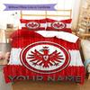 Eintracht Frankfurt Custom Name Pattern Bedding,Quilt Set Quilt Cover Pillowcase Home Birthday Gift(1 * duvet cover + 2 * pillowcase, without core)
