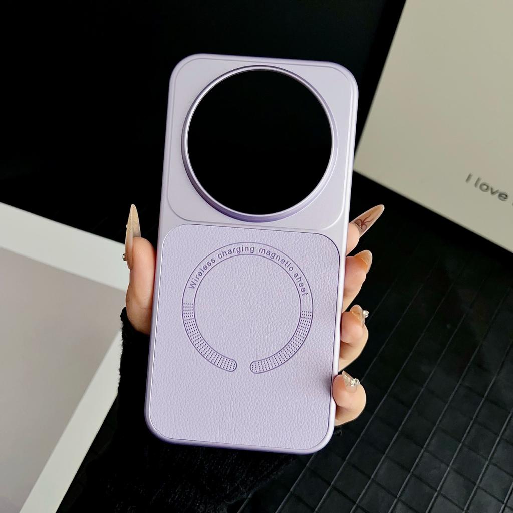 Litchi pattern magnetic attraction is suitable for Xiaomi 11Ultra mobile phone case, leather pattern plain leather Redmi K11PROMAX anti-drop cover