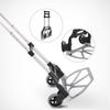 Aluminium Folding Hand Truck Trolley, Heavy Duty Foldable Sack Cart with Adjustable Telescoping Handle, 70KG Load Capacity