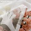 1 Stück NAPEARL Jacquard Durchsichtiger Tüll Fenstervorhang für Wohnzimmer Schlafzimmer Heimdekoration