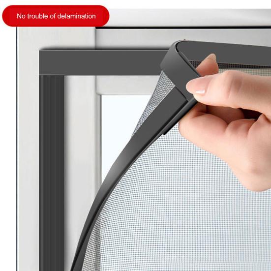 Yousheng Magnetic Gnat Proof Window Screen Breathable Adhesive Mounting No Drilling Home Office Bedroom Fly Protection Mesh Window Frame Curtain