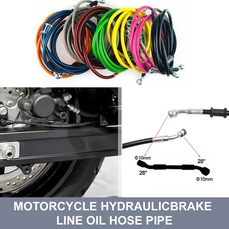 100mm-5000mm10mm Banjo Motorcycle Hydraulic Brake Hose Line Cable for motorcycle Universal Racing Bike Brake ATV Clutch Oil Pipe