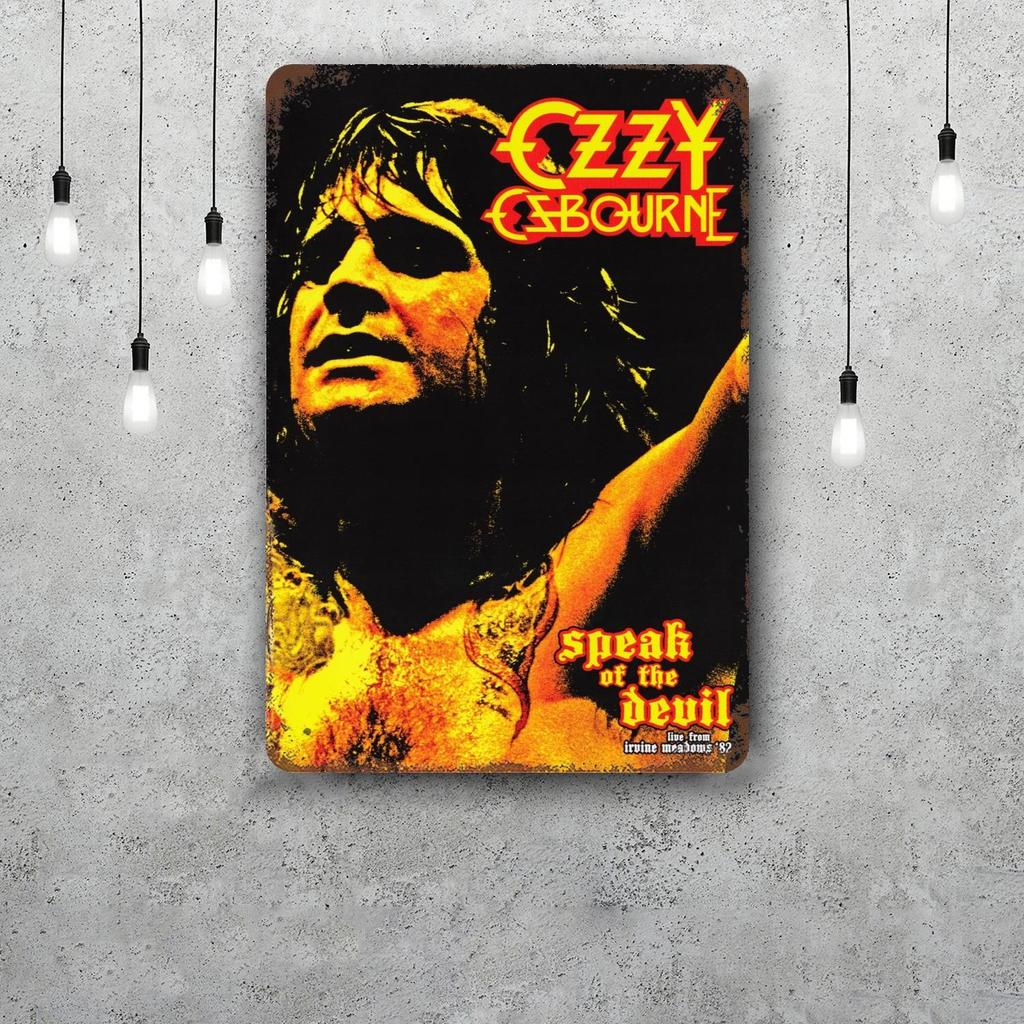 Ozzy osbourne Dekorationsposter Vintage Blechschild Metallschild Dekorative Plakette für Pub Bar Man Cave Club Wanddekoration