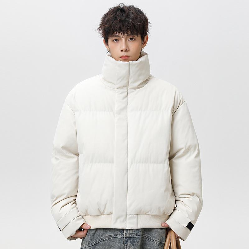 Stand up collar winter new warm men's versatile casual loose retro cotton jacket couple trendy padded clothes