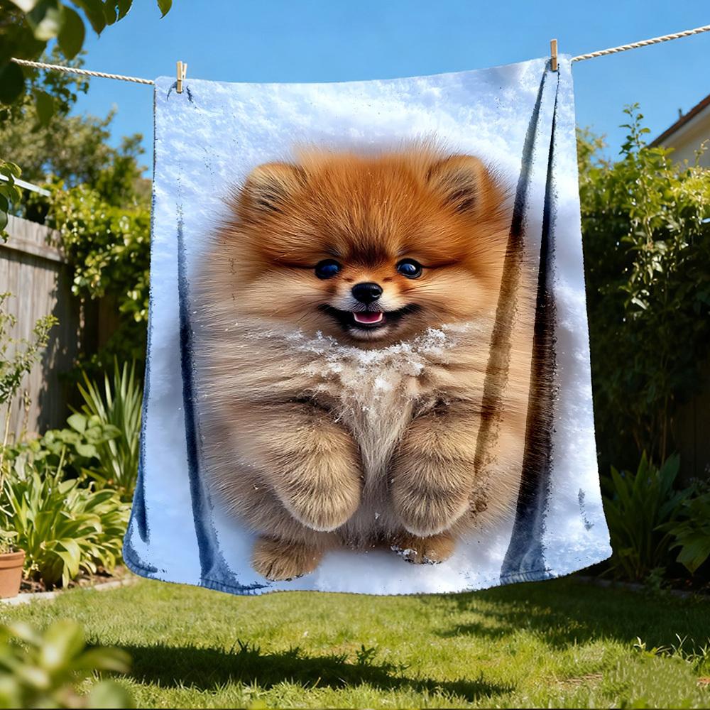 1 ks Pomalanská venkovní flanelová deka, Lze prát v pračce, Perfektní dárek k narozeninám, Cestovní doplněk na dovolenou, Odolný materiál