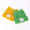 Autumn and winter hats, cat ears knitted hats, men and women of the same style, cute piggy knitted wool hats, warm contrasting colors