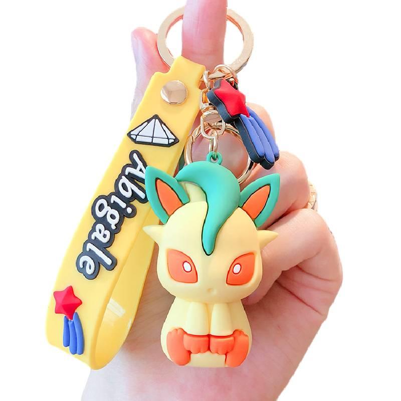 Cute Pikachu Cartoon Keychain Creative Couple Gift For Cars And Bags Jg-y082