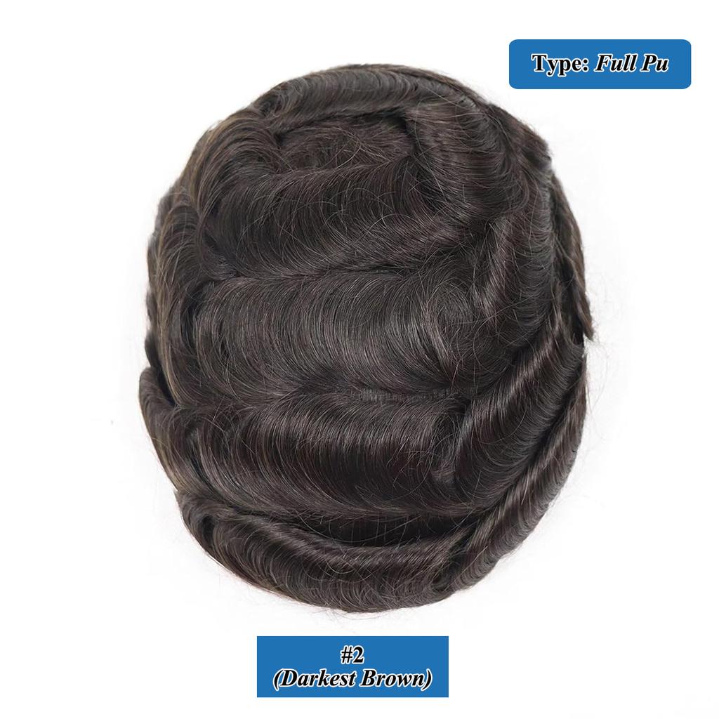 Toupee For Men Ultra-Thin Skin Microskin Male Hair Prosthesis Premier Toupee for Men Men's Wig 100% Natural Human Hair