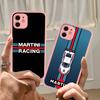 Custodia protettiva opaca a strisce orizzontali M-Martini Racing per iPhone 16 15 14 13 12 11 Pro Max X XS MAX Custodia protettiva