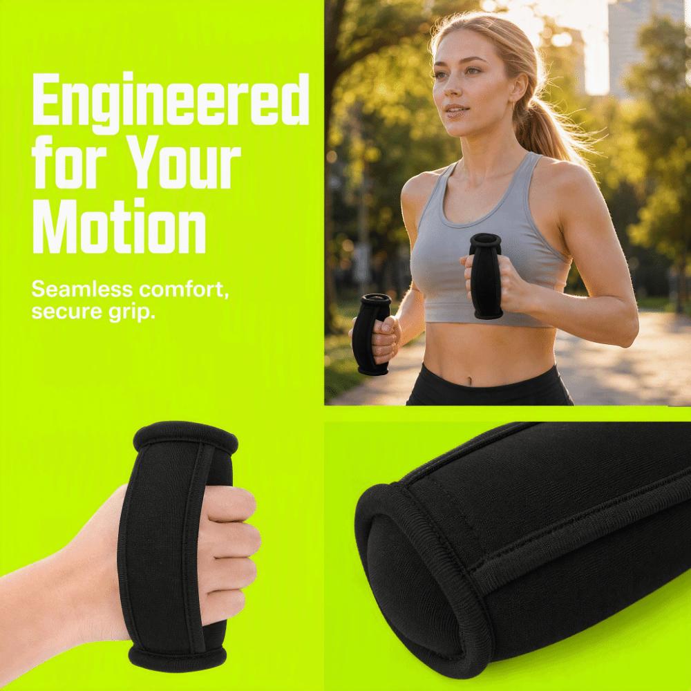 2pcs Soft Shell Material Handheld Soft Dumbbells Hand Strap Dumbbells  Walking Exercise