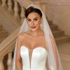 European and American Style Tube Top Wedding Dress Women's New Simple Pleated A-shaped Skirt Bride Wedding White Dress Looks Thin