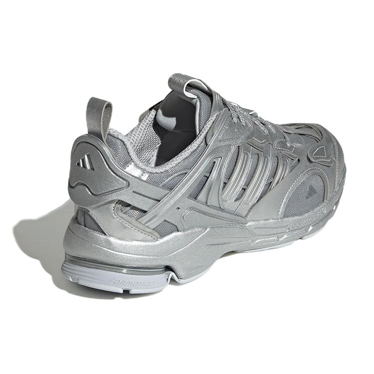 Adidas Spiritain 2000 Deluxe Metallic Retro Fabric Slip-Resistant Durable Low-Top Casual Running Shoes Unisex Sneaker Silver HQ3690