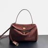 2024 New Matte Soft Leather Women's Bag With High-end Feel Retro Single Shoulder Crossbody Large Capacity Commuting Tote