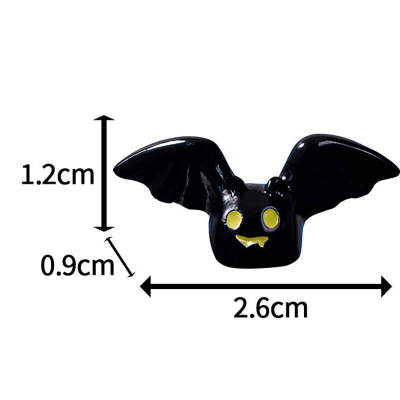 Creative Halloween Pumpkin Ghost Bat Ornaments Micro Landscape Miniature Figurines DIY Home Desktop Decoration Children Gifts