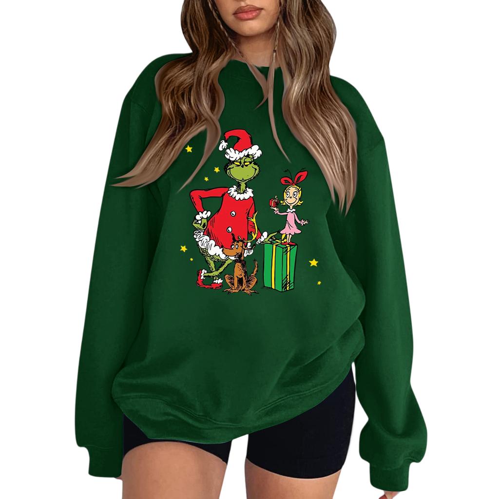 Crewneck Sweatshirt For Women Fall Graphic Sweatshirts Vacation Long Sleeve Drop Shoulder Pullover