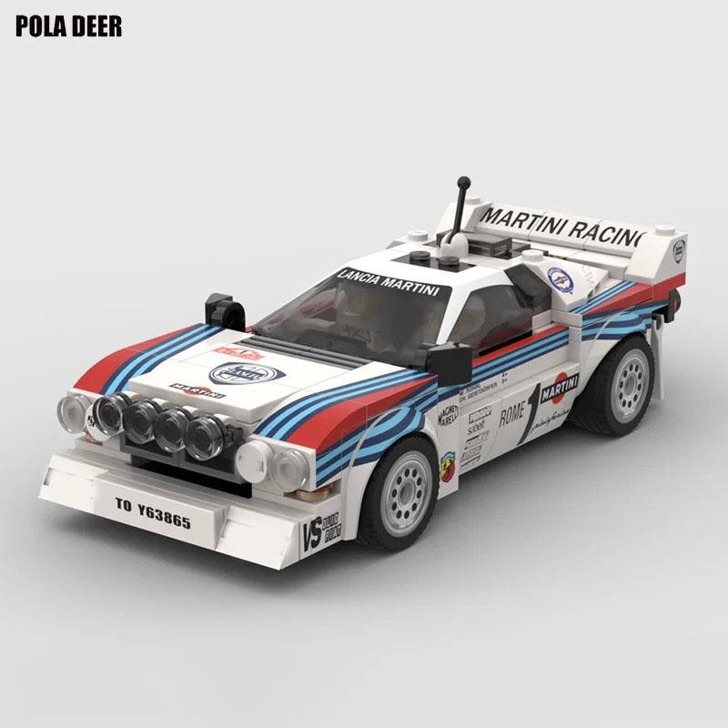 

Poladeer 244PCS DIY MOC-Lancia 037 Martini Rally Car Building Blocks DecompressionSmall Particles Toy Assembly Puzzle Model Gift QR code