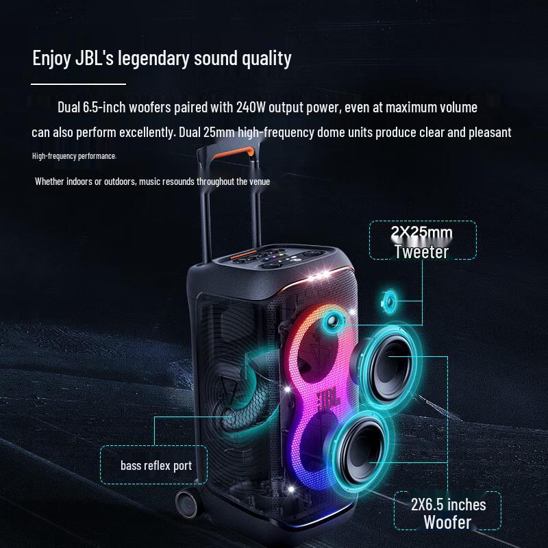 JBL PARTYBOX 320 Portable Bluetooth Speaker with Wireless Microphone Set