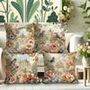 Magpie Flower Pattern Home Decor Pillowcase Bedroom Living Room Sofa Decoration Polyester Cushion Cover With Zipper