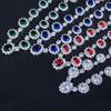 Bridal Wedding Dress, Banquet Jewelry Set, Micro-Inlaid Zircon Earrings, Necklace Jewelry Three-Piece Set