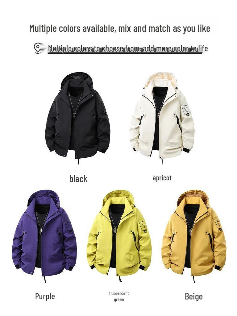 Men's Trendy Hooded Multi-Functional Spring/Autumn Jacket - Outdoor Casual Mountaineering Workwear