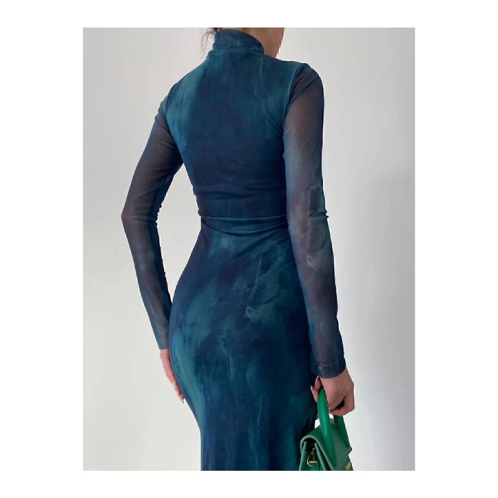 Zebra Patterned Strappy Deep Slit Wrapped Summer Dress