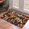 1pcs Happy Fall Dwarf Welcome Rug Doormat Harvest Maple Leaves Print Floor Mat Living Room Bedroom Foot Mat Fun Home Decor