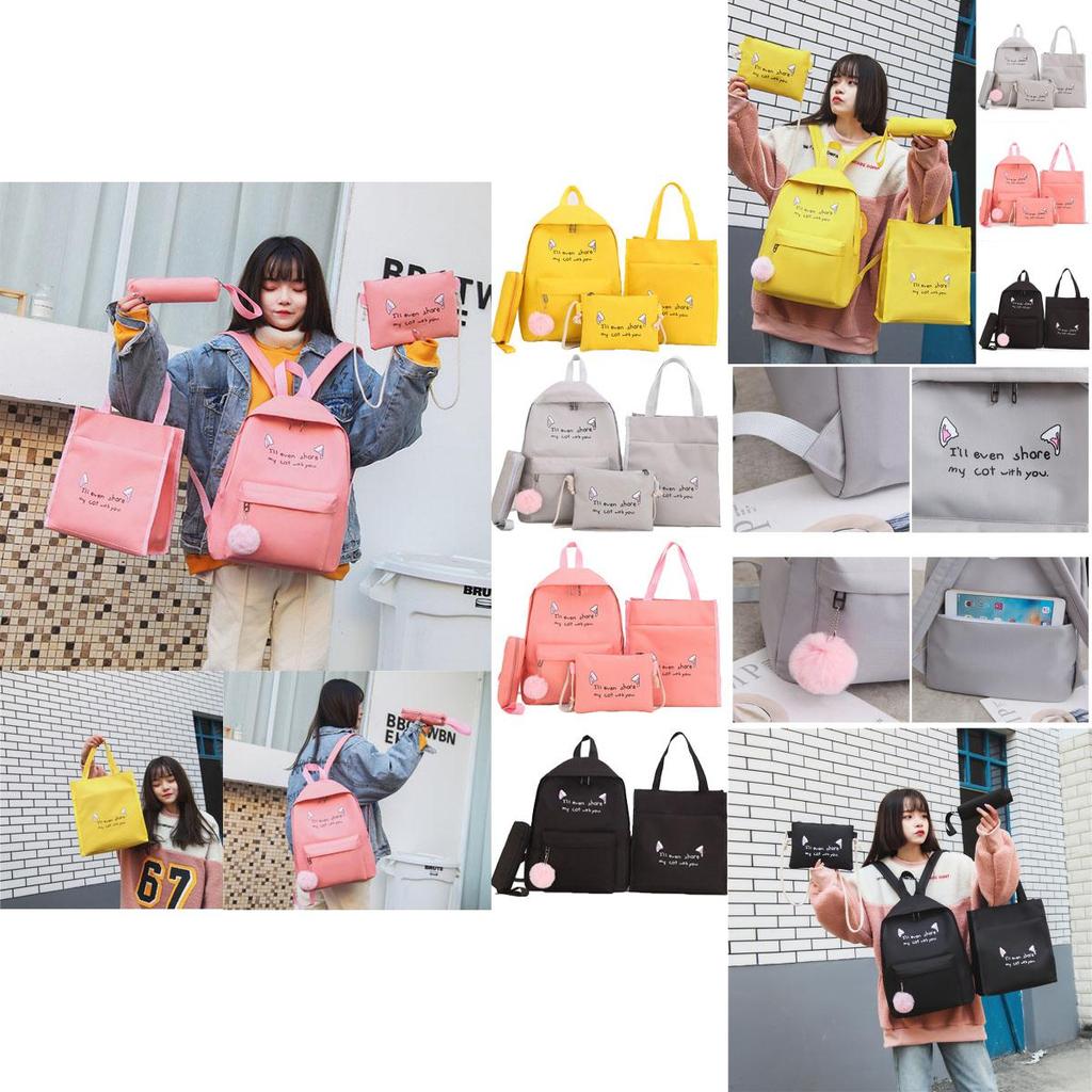 Soft And Wear Resistant Women's Canvas Travel Bag Set With Versatile Shoulder Bag