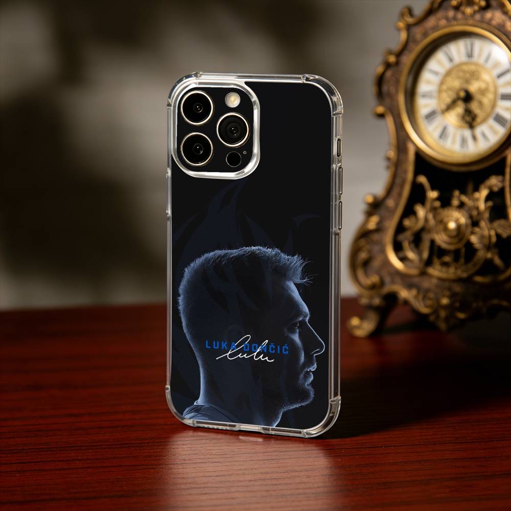 COOL L-Luka Doncic 77 Phone Case For iPhone17,16,15,14,13Pro Max,us,Soft Silicone Transparent Cover