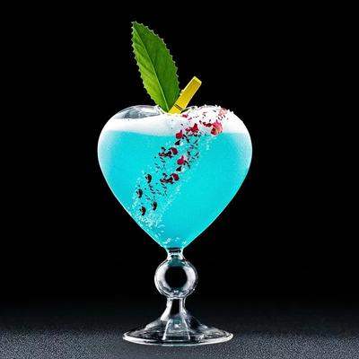 Clear Love Heart Shaped Cocktail Glass For Women Wedding Party Glassware Drinks Wine Cup Cute Female Milky Tea Juice Bottle Jar