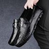 Fashion Genuine Leather Fashion Men Loafers Classic Slip-on Man Casual Shoes Moccasins Comfortable Non-slip Driving Shoes Business Flats