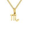 Gold-Plated Stainless Steel Zodiac Pendant Necklace for Women