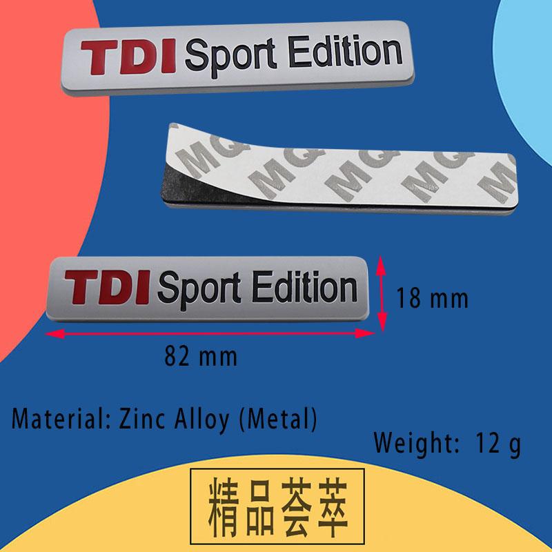 Auto Styling TDI Sport Edition für Auto Kotflügel Seite Kofferraum Namensschild Aufkleber Emblem Abzeichen Aufkleber