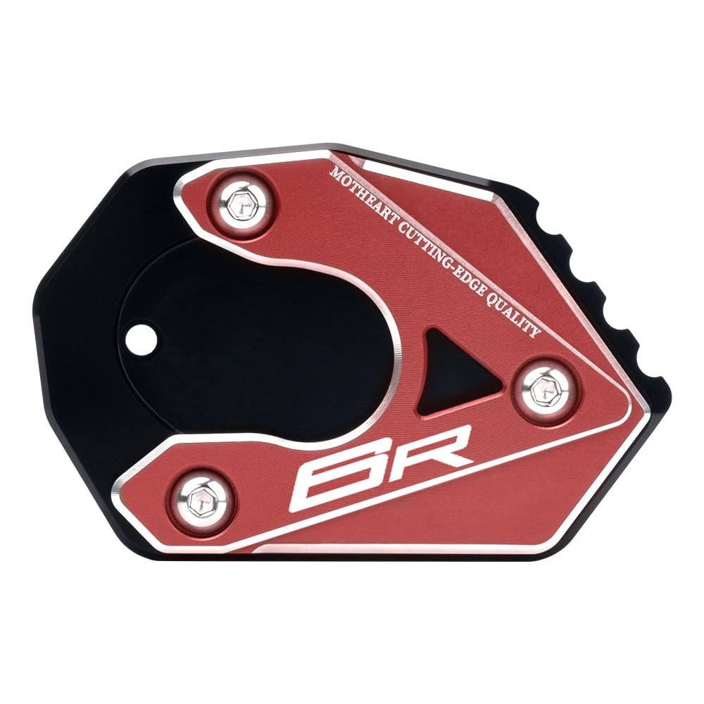 

MotHeartCNC Motorcycle Side Stand Foot Enclosure for Ninja ZX-6R 636 2009-2025 CNC Anti-Slip Auxiliary Plate ninja zx-6r 636 Part (Red)