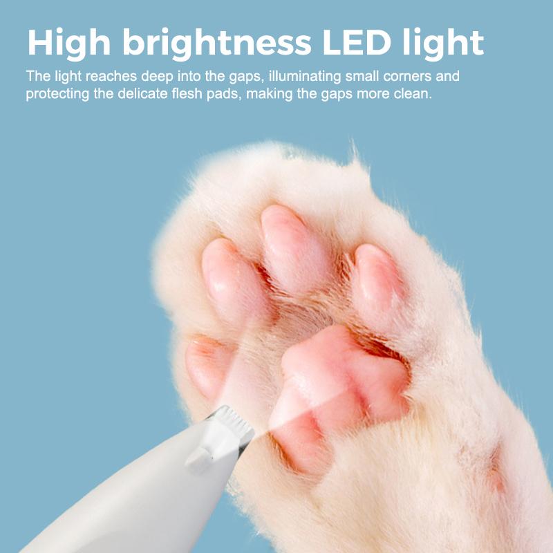Skin-Friendly Electric Pet Foot Hair Trimmer Painless Cat Dog Paw Fur Clipper for Sensitive Skin Pets