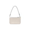 COACH Pouch Cross Grain Leather With Canvas Clutch Handbag, Shoulder Bag Small Women's White CJ797-CHK