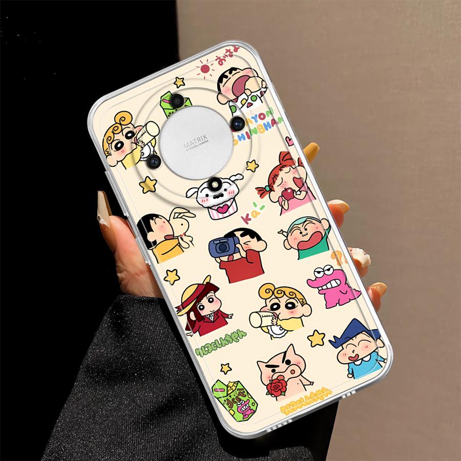 Cute Crayons Shinchans Soft Phone Cover Case for Honor X9a X8 90 Lite X8b X7b X9b X8a