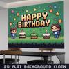 Retro Pixel Art Tapestry for Birthday, Cake Smash and Gaming Themed Photoshoot