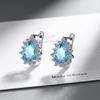 925 Silver Earrings Heart For Women's Wedding Engagement Fine Fashion Jewelry Accessories Party Gift