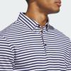 adidas Ultimate365 Ss25 Cómoda Camiseta Polo de Manga Corta a Rayas Simple Versátil Moda para Hombre Camisetas Polo Blanco Azul Marino JP0476
