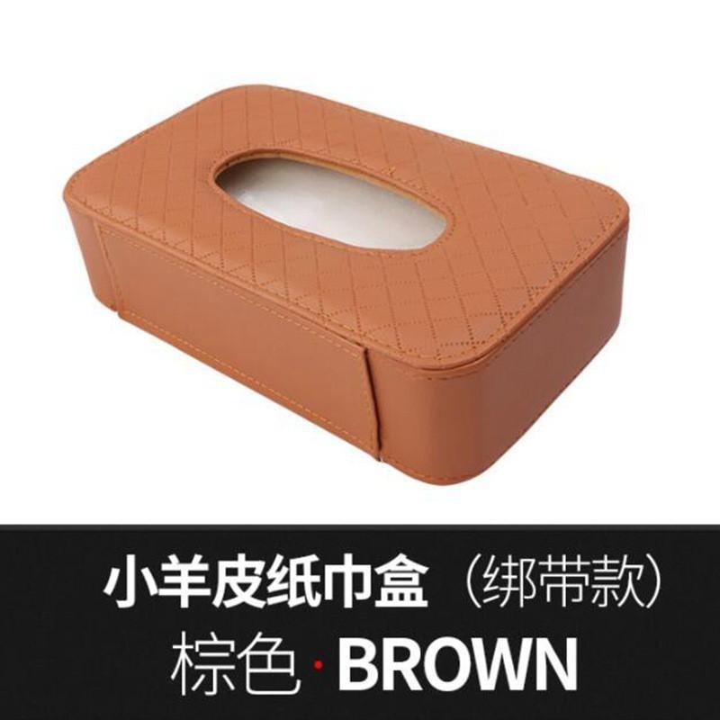 Car Tissue Holder Sun Visor Hanging Mount Leather Auto Interior Accessory Storage Box