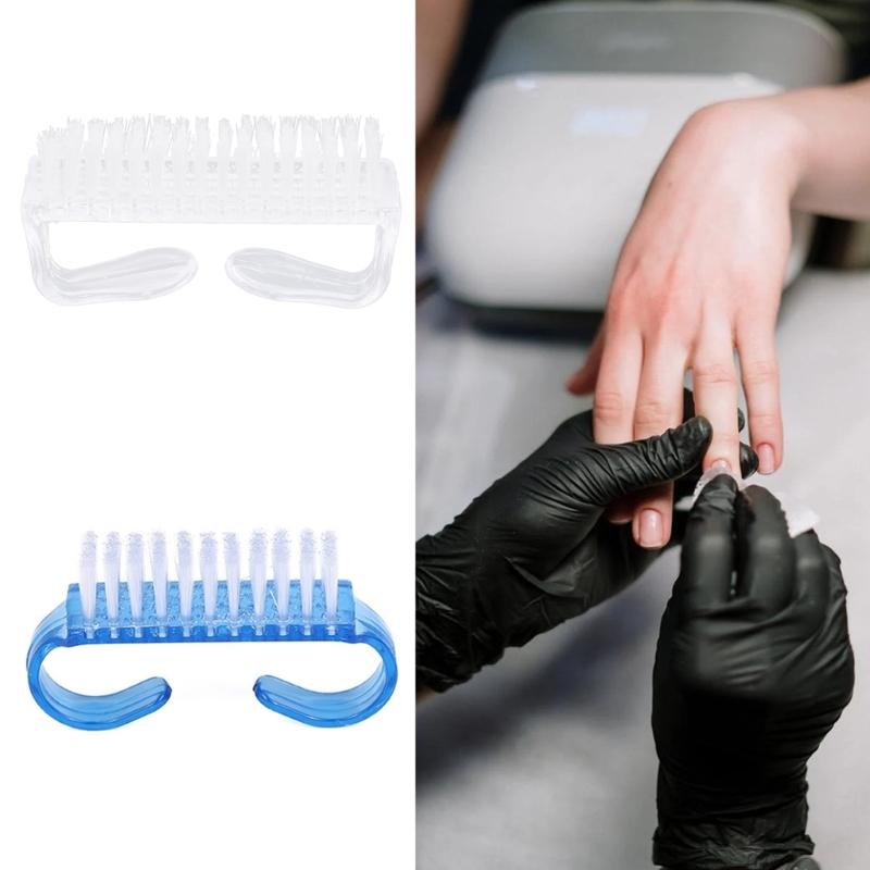 6.5cm Long Plastic Manicure Pedicure Brush Nail Cleaning Tools Soft Remove Dust Makeup Brushes Nail Care Accessories
