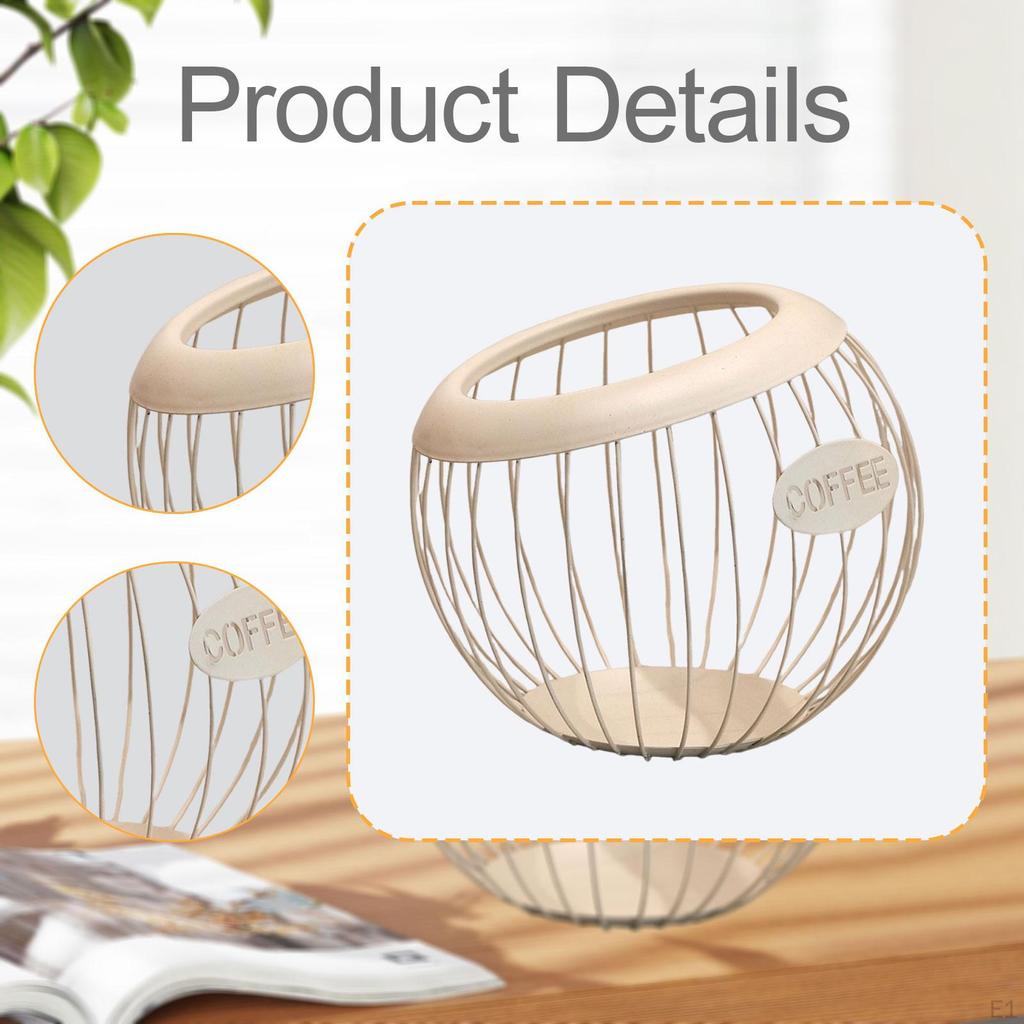 Coffee Capsule Holder, Espresso Organizer, Practical Storage Basket with Large Capacity for