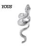 Wrapped Snake Design Ring Exaggerated Print Finger Band, Adjustable Open Ring, Flexible Size Three-Dimensional Winding Animal for Jewelry Gift