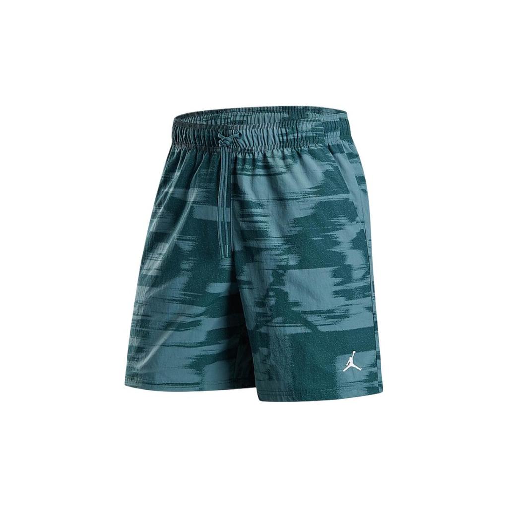 Jordan Logo Embroidered Outdoor Elastic Waist Mid-Rise Casual Shorts Men Shorts Green FV7238-382