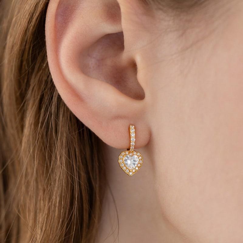 Tatiana (925 Silver) Lumi Heart Hoop Earrings EC3179