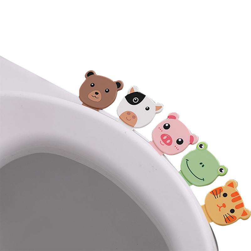 Ridicător de capac de toaletă de desene animate Dispozitiv de ridicare a toaletei Mâner pentru capacul toaletei Accesoriu WC